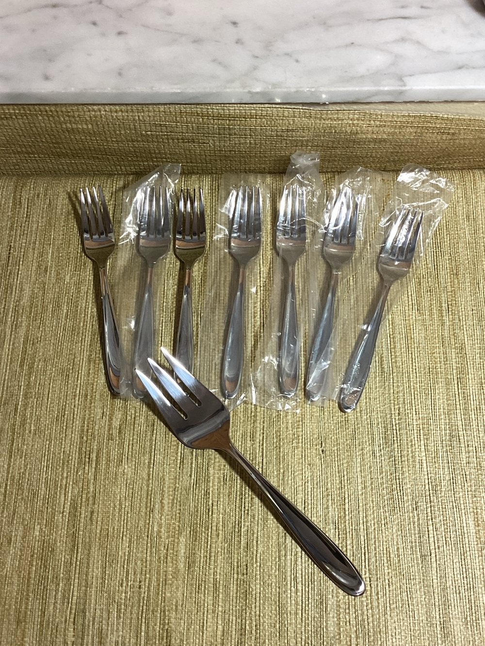 New Stainless Steel Serving Forks Silver Unbranded
